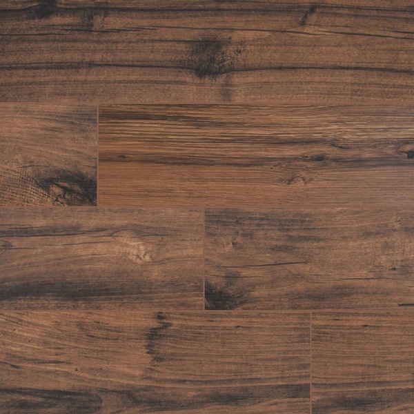 Palmetto Walnut 6 In. X 36 In. Porcelain Floor And Wall Tile, 10PK